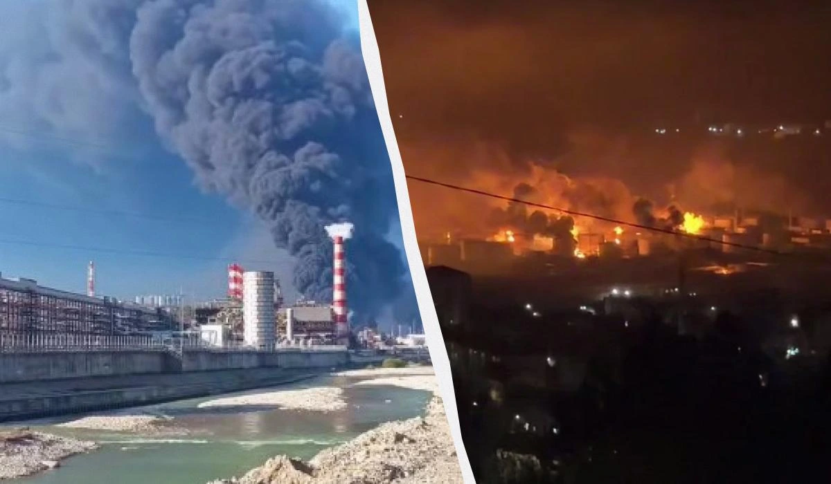 Дрони знову атакували НПЗ у російському Туапсе, там вирує потужна пожежа (відео)